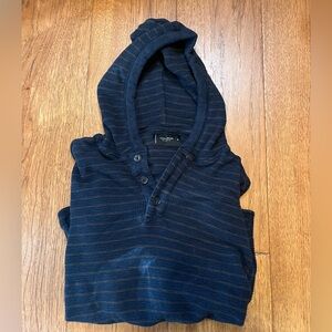 Navy Striped Hoodie